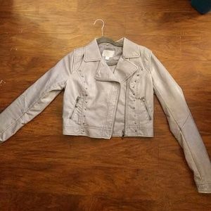 Silver faux leather jacket